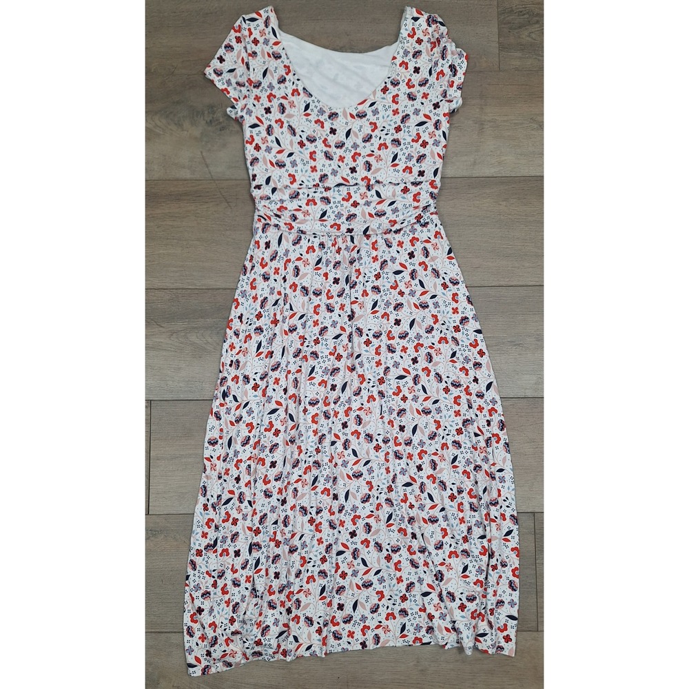 Boden Women Cottagecore Floral Empire Waist Jersey Midi Dress US 6R UK 10R
